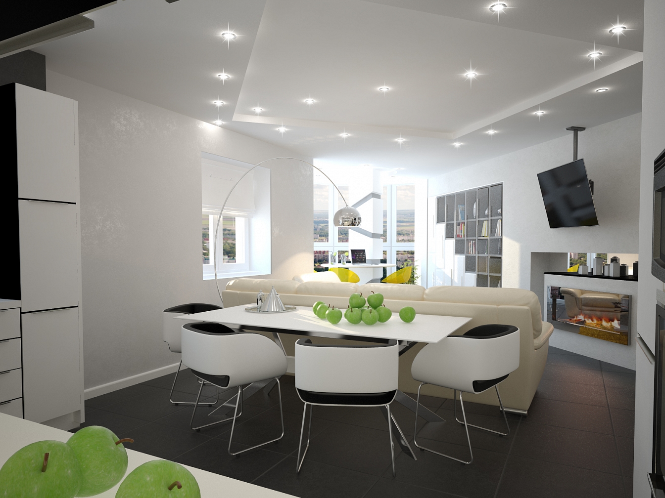 Дизайн проект квартиры на Кразнознаменной: кухня, фото 2