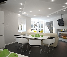 Дизайн проект квартиры на Кразнознаменной: кухня, фото 2
