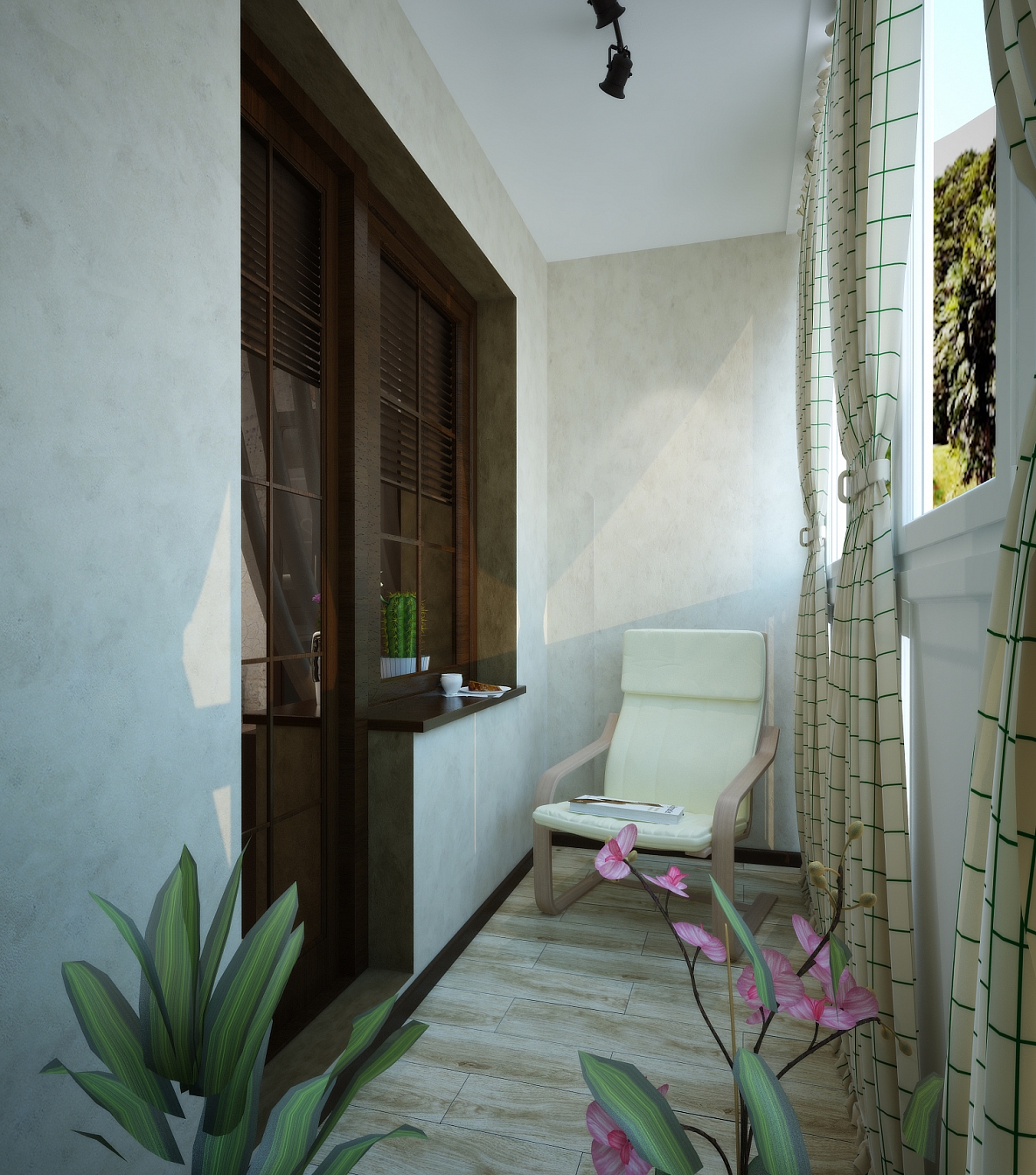 Разработка дизайна для квартиры на Одинцова: балкон, фото 2