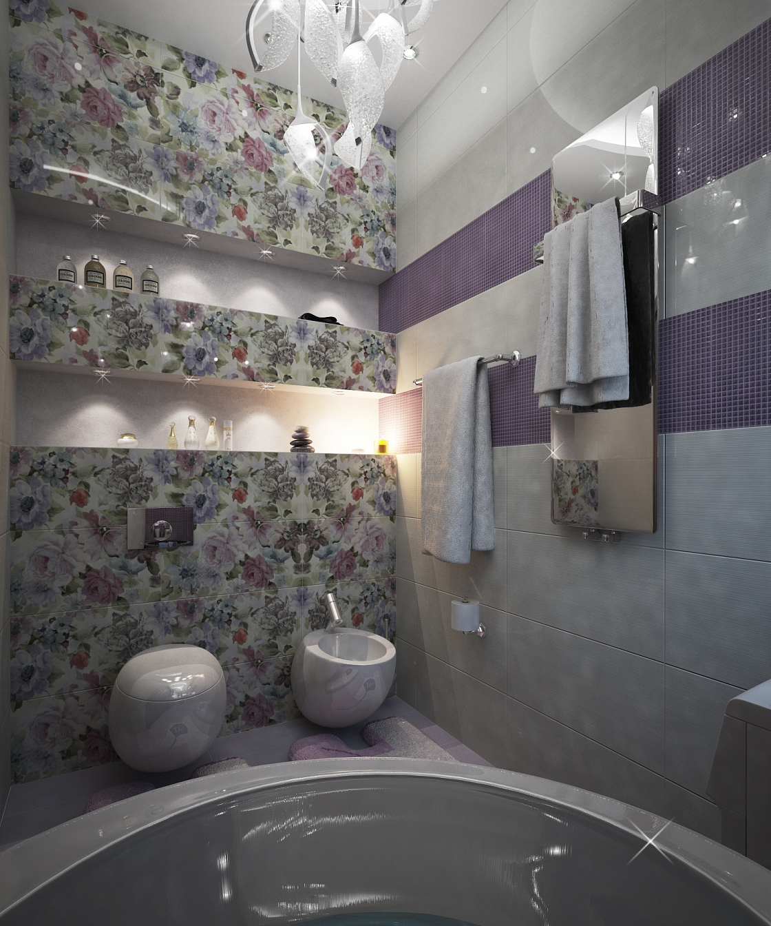 Разработка дизайн проекта квартиры на Большой Манежной 5: ванная комната, фото 3