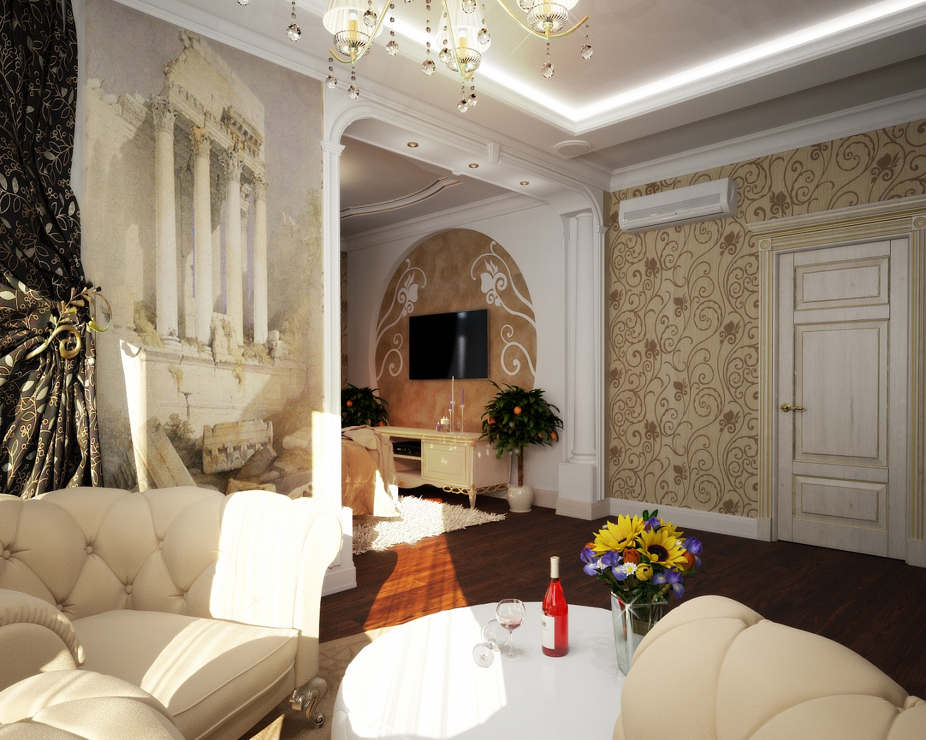 Разработка и реализация дизайн проекта коттеджа в поселке Ямное: спальня, фото 7 Разработка и реализация дизайн проекта коттеджа в поселке Ямное: спальня, фото 7