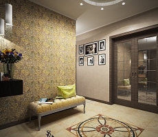 Дизайн проект интерьера квартиры на Тютчева: прихожая, фото 3
