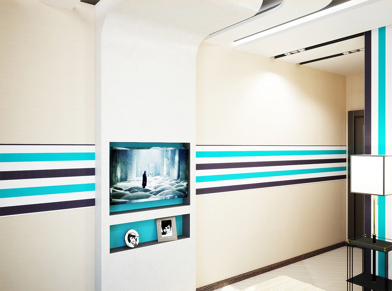 Разработка дизайна интерьера для квартиры на проспекте Патриотов: спальня, фото 2