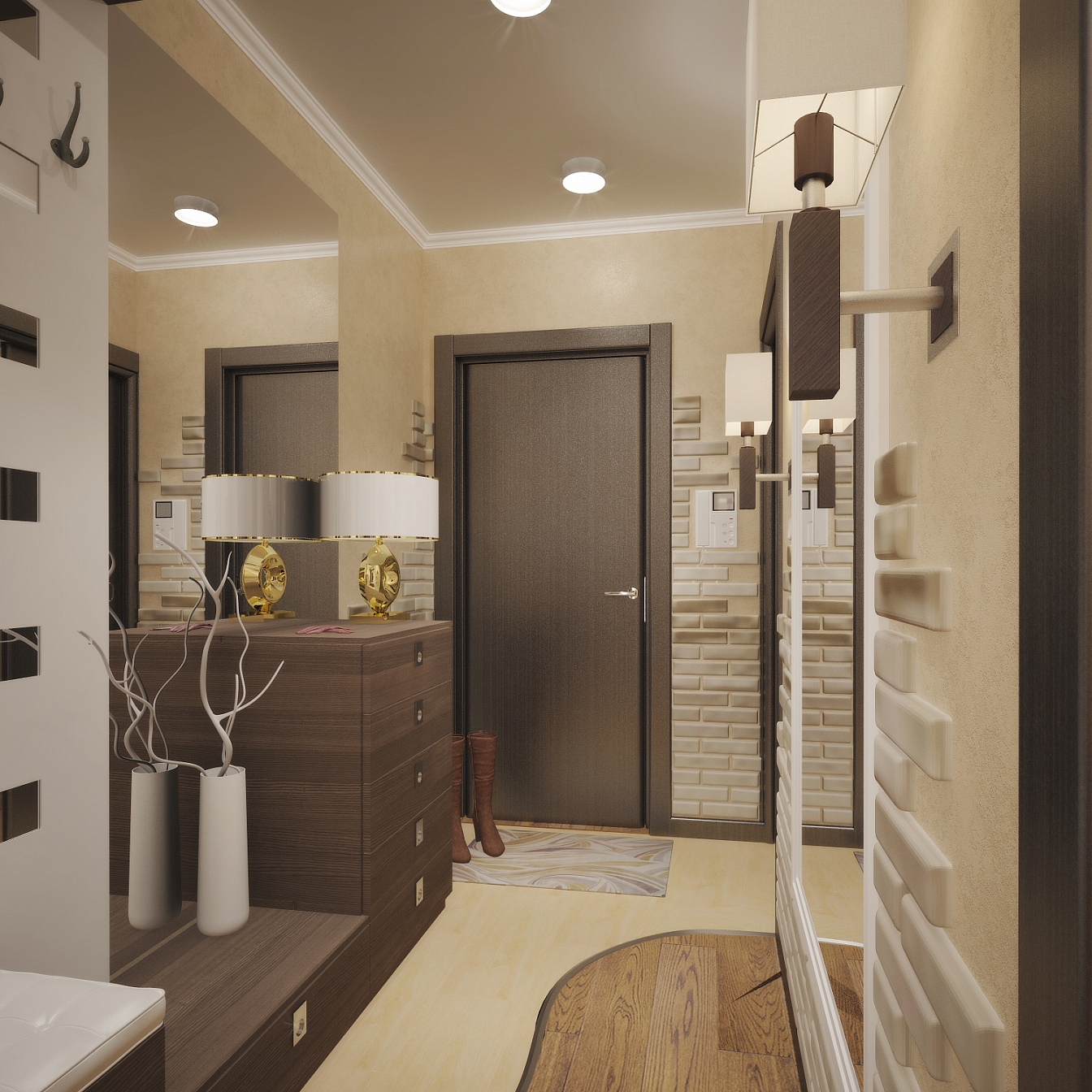 Дизайн интерьера квартиры на Фридриха Энгельса: прихожая, фото 2