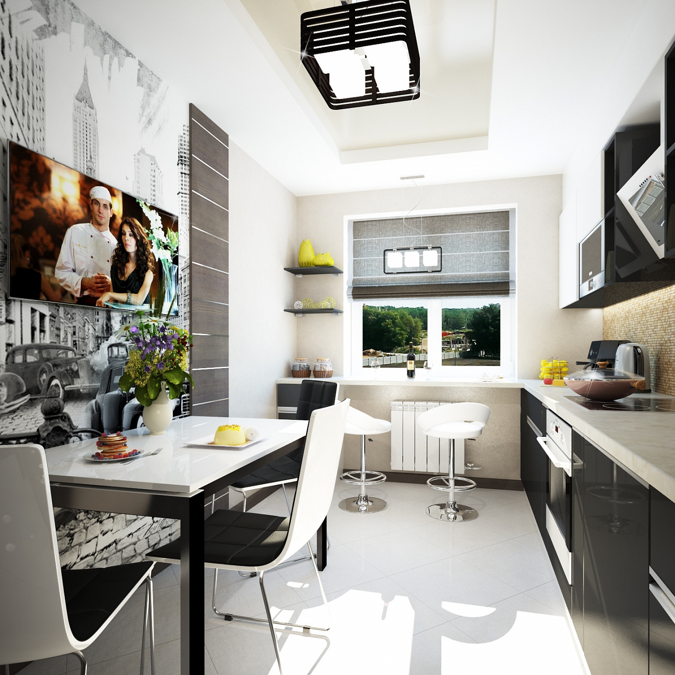 Дизайн проект квартиры на Олимпийском: кухня, фото 3