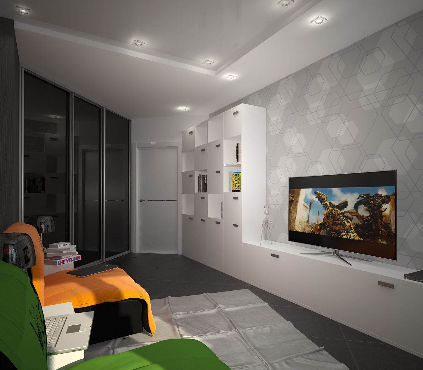 Дизайн проект квартиры на Кразнознаменной: детская, фото 2