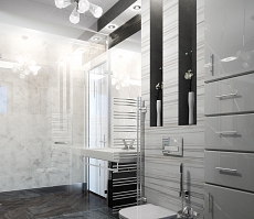 Разработка индивидуального дизайна для квартиры на Сакко и Ванцетти: ванная комната, фото 1
