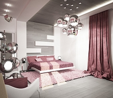 Дизайн интрьера коттеджа в Ямном: спальня, фото 2