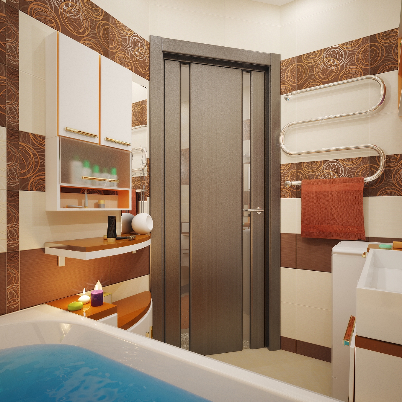 Дизайн интерьера квартиры на Фридриха Энгельса: ванная комната, фото 3