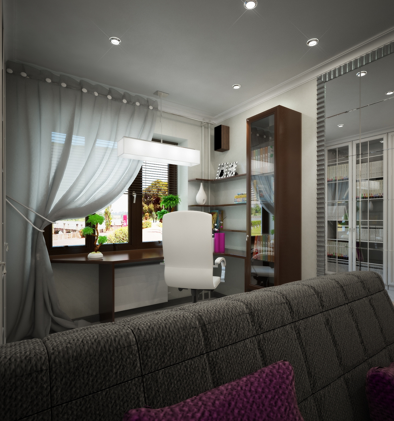 Разработка дизайна для квартиры на Одинцова: кабинет, фото 4