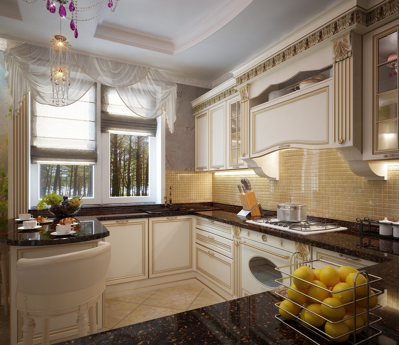 Разработка и реализация дизайн проекта коттеджа в поселке Ямное: кухня, фото 4 Разработка и реализация дизайн проекта коттеджа в поселке Ямное: кухня, фото 4