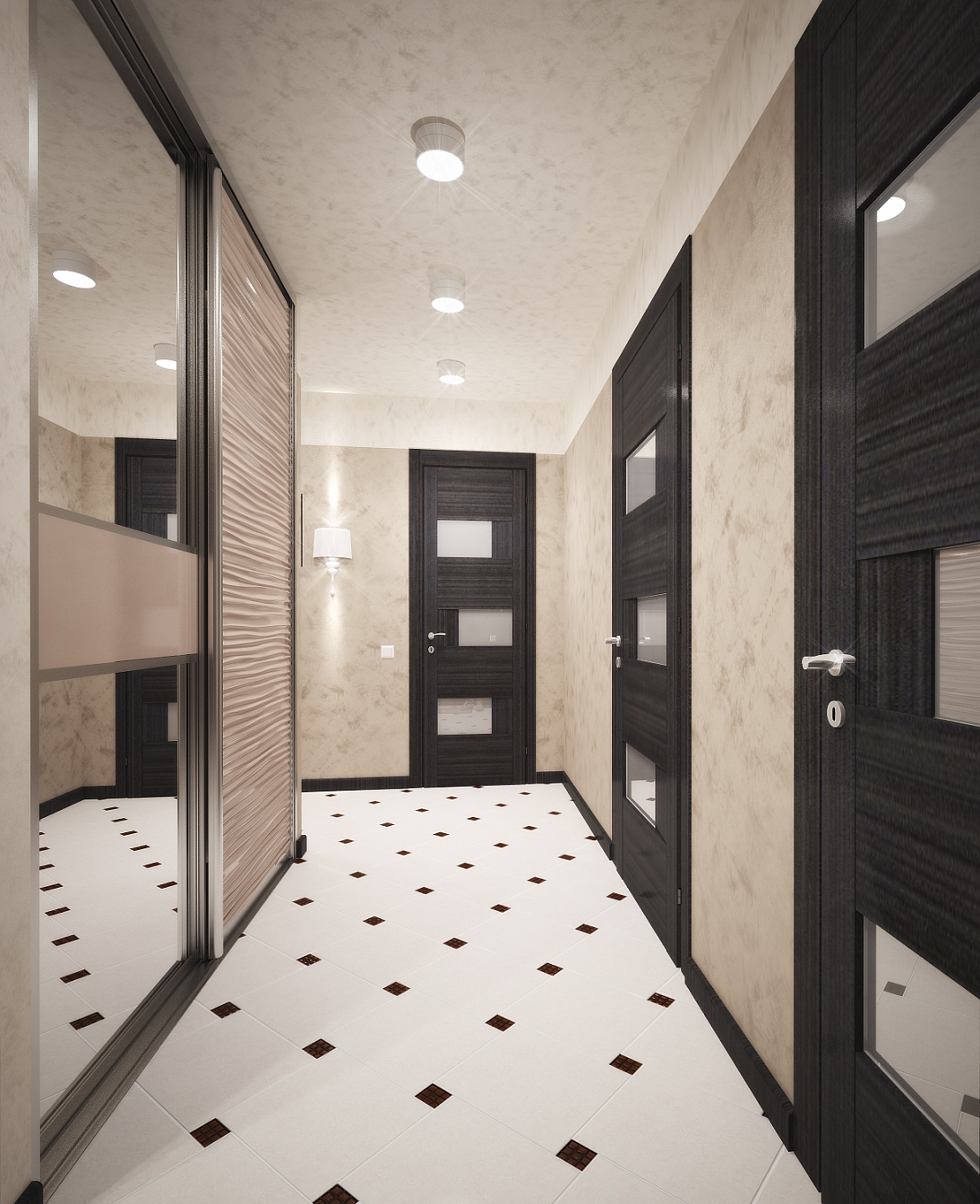 Дизайн проект квартиры на Олимпийском: прихожая, фото 1