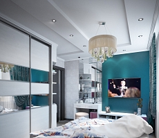 Дизайн интерьера квартиры на Фридриха Энгельса: спальня, фото 2