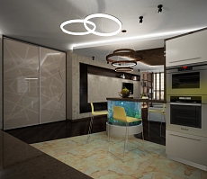 Разработка индивидуального дизайна для квартиры на Сакко и Ванцетти: кухня, фото 2