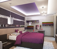 Разработка дизайна квартиры на Димитрова: спальня, фото 4