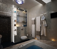 Разработка дизайн проекта квартиры на Большой Манежной 5: ванная комната, фото 4