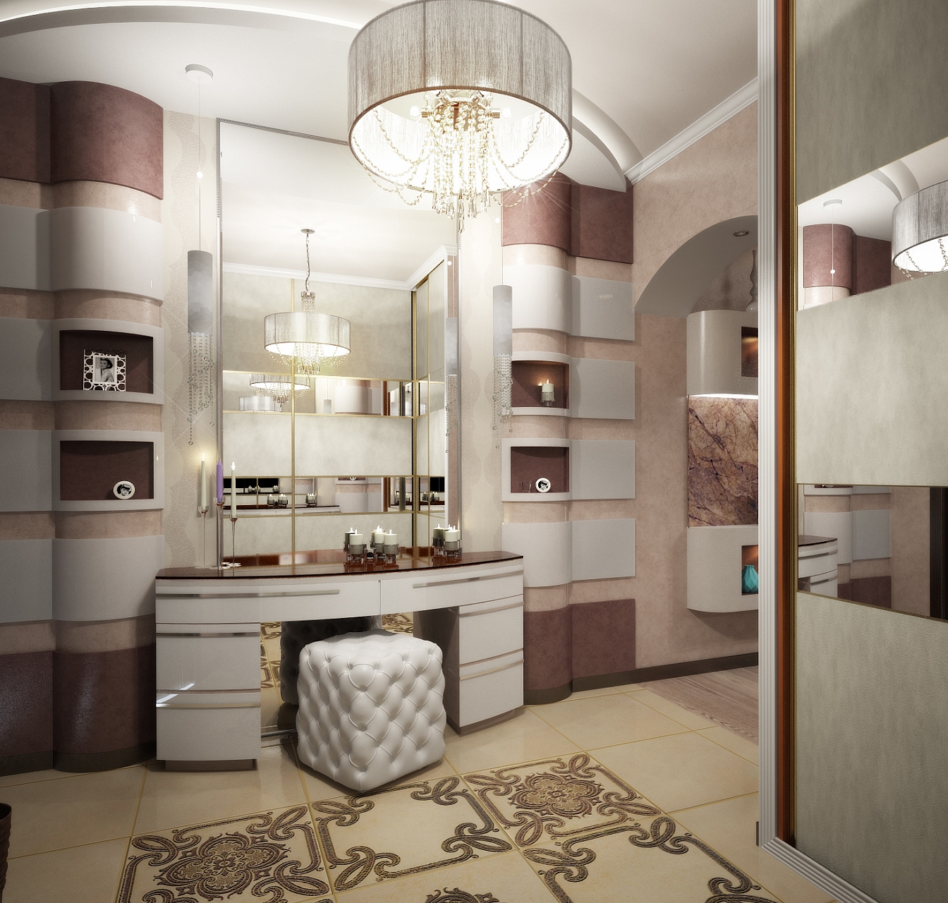 Разработка дизайн проекта квартиры на Большой Манежной 5: прихожая, фото 2