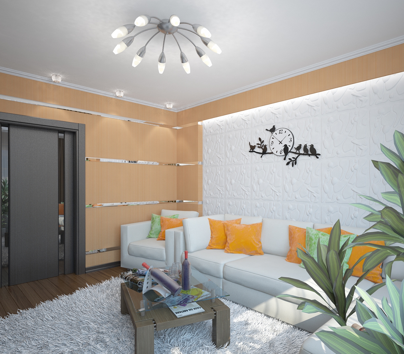 Дизайн интерьера квартиры на Фридриха Энгельса: гостиная, фото 2