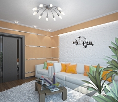 Дизайн интерьера квартиры на Фридриха Энгельса: гостиная, фото 2
