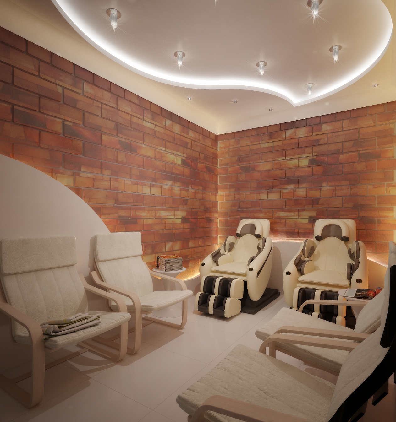 Разработка дизайна для офиса представительства компании Дешели: комната отдыха, фото 1