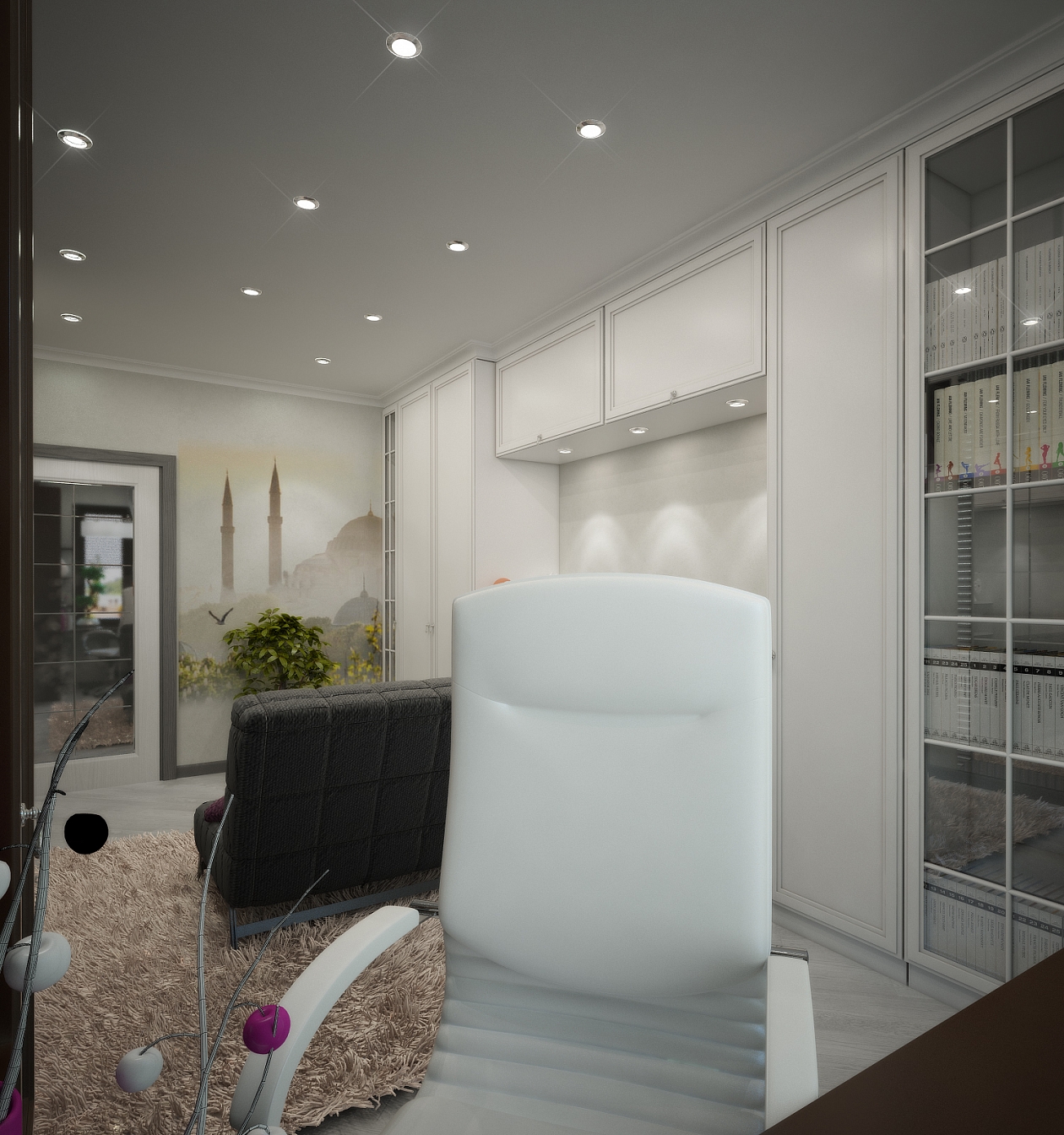 Разработка дизайна для квартиры на Одинцова: кабинет, фото 3