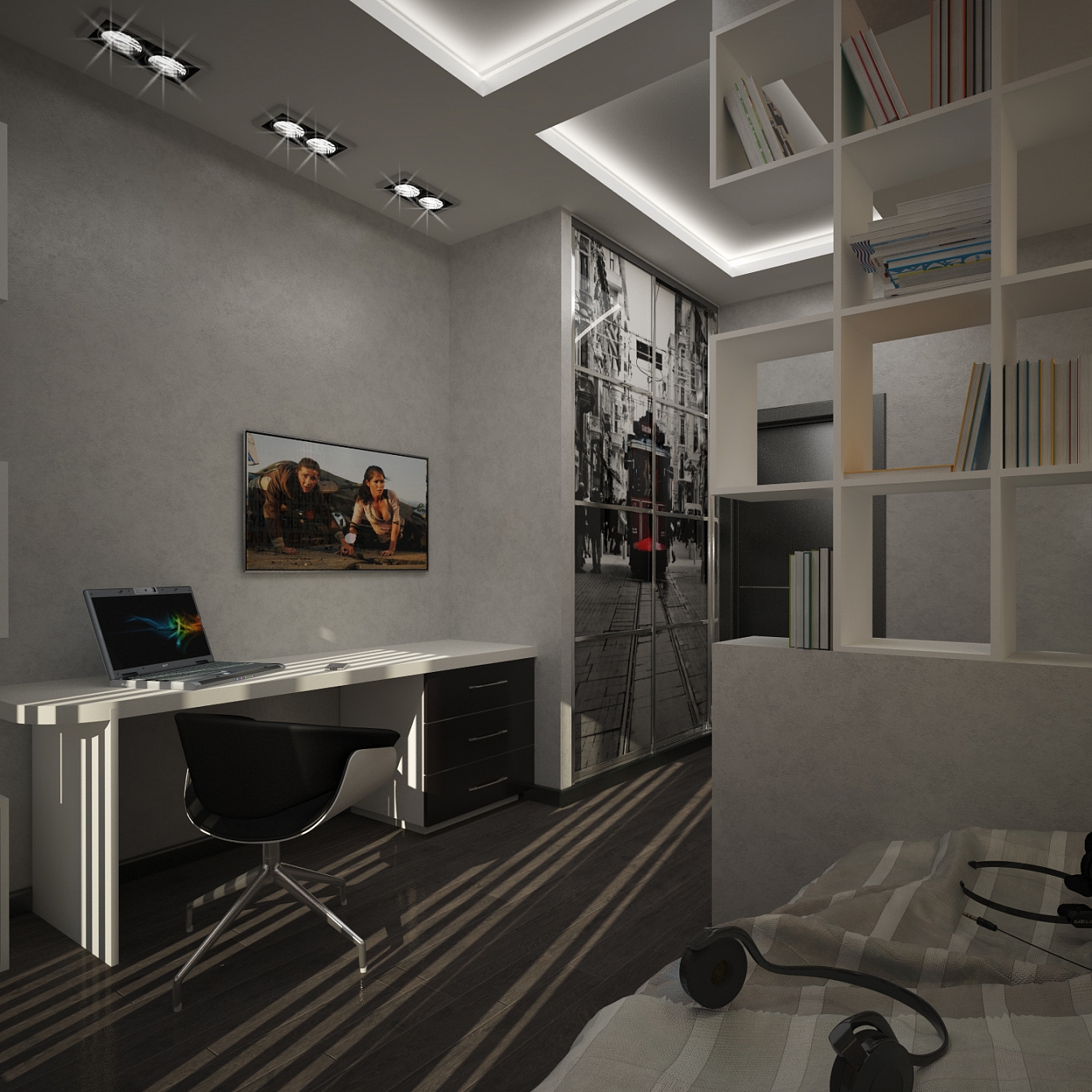 Разработка дизайна интерьера для квартиры на проспекте Патриотов: детская, фото 4 Разработка дизайна интерьера для квартиры на проспекте Патриотов: детская, фото 4