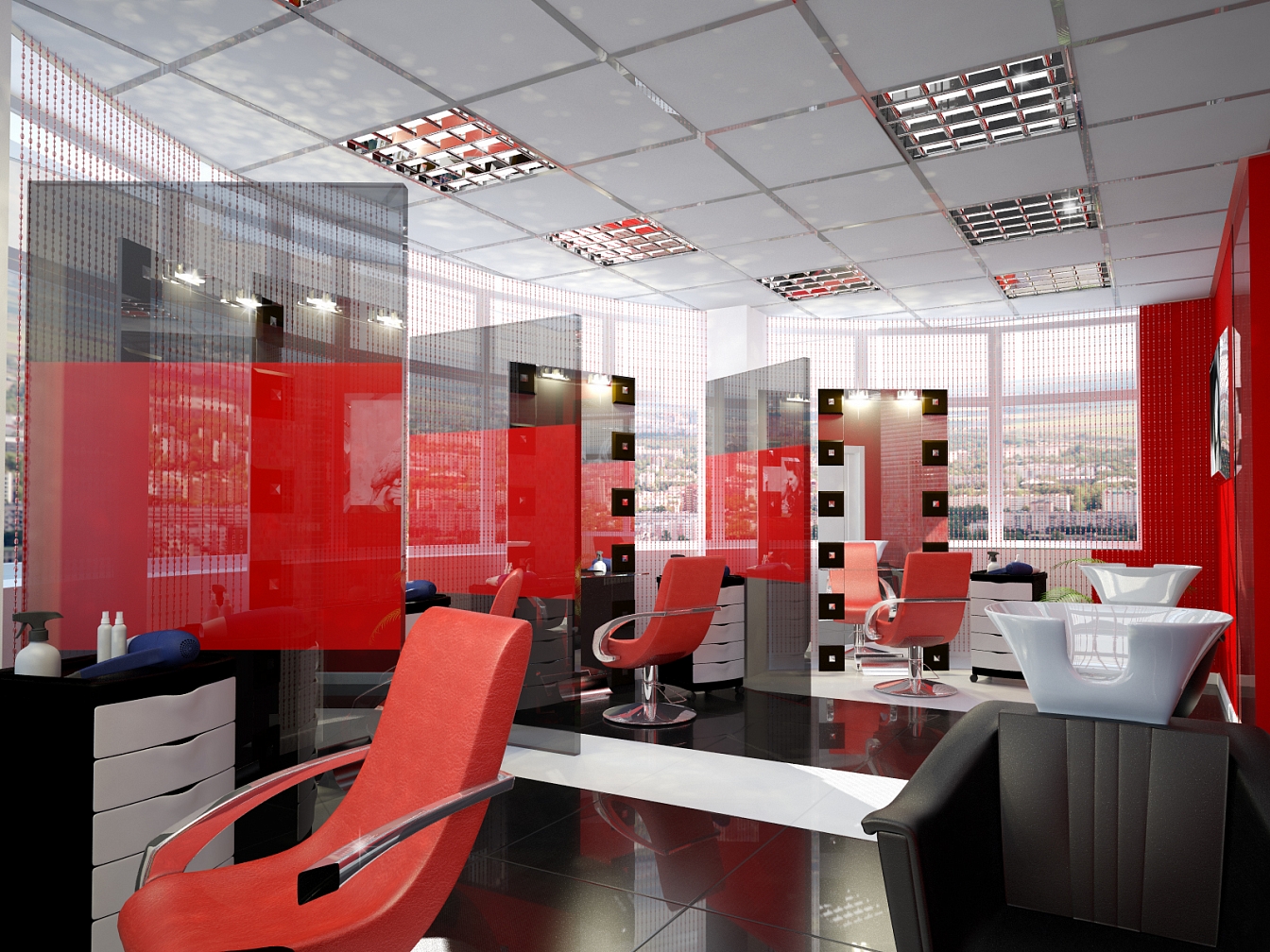 Разработка дизайна для офиса представительства компании Дешели: рабочая зона, фото 3