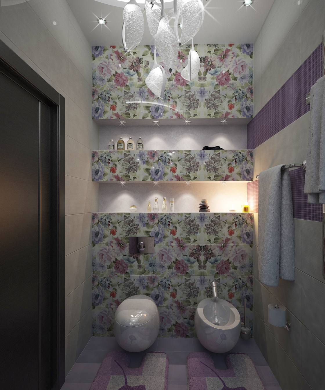 Разработка дизайн проекта квартиры на Большой Манежной 5: ванная комната, фото 1