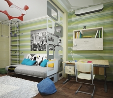 Разработка дизайна квартиры на Димитрова: детская, фото 3