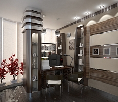 Разработка дизайна для офиса представительства компании Дешели: кабинет, фото 1