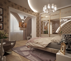 Разработка дизайн проекта квартиры на Большой Манежной 5: спальня, фото 2
