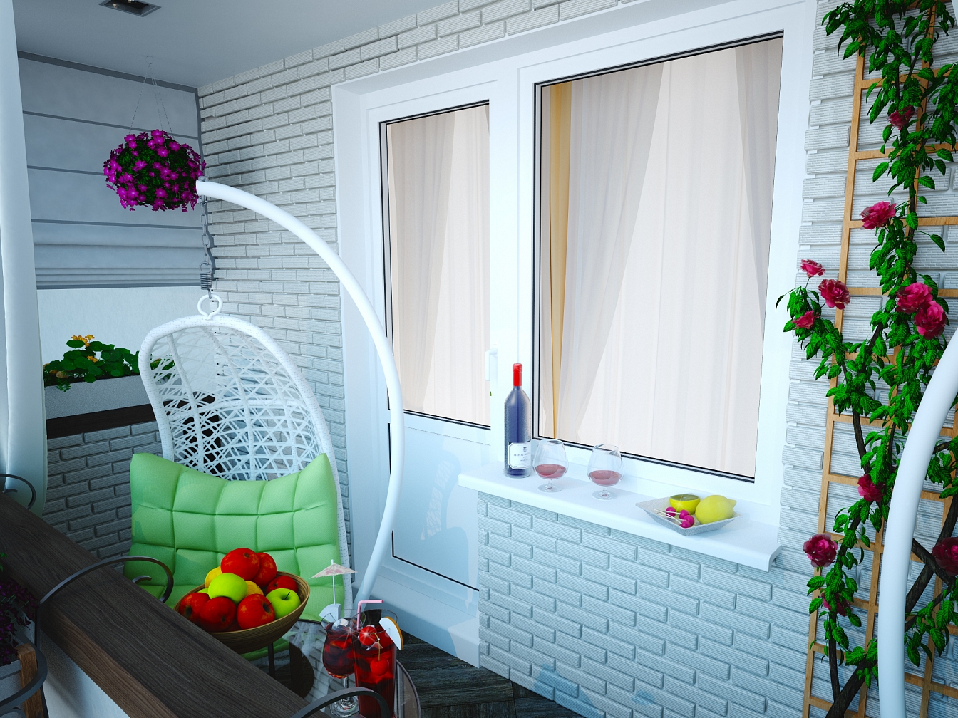 Дизайн проект для квартиры на Дурова: балкон, фото 2