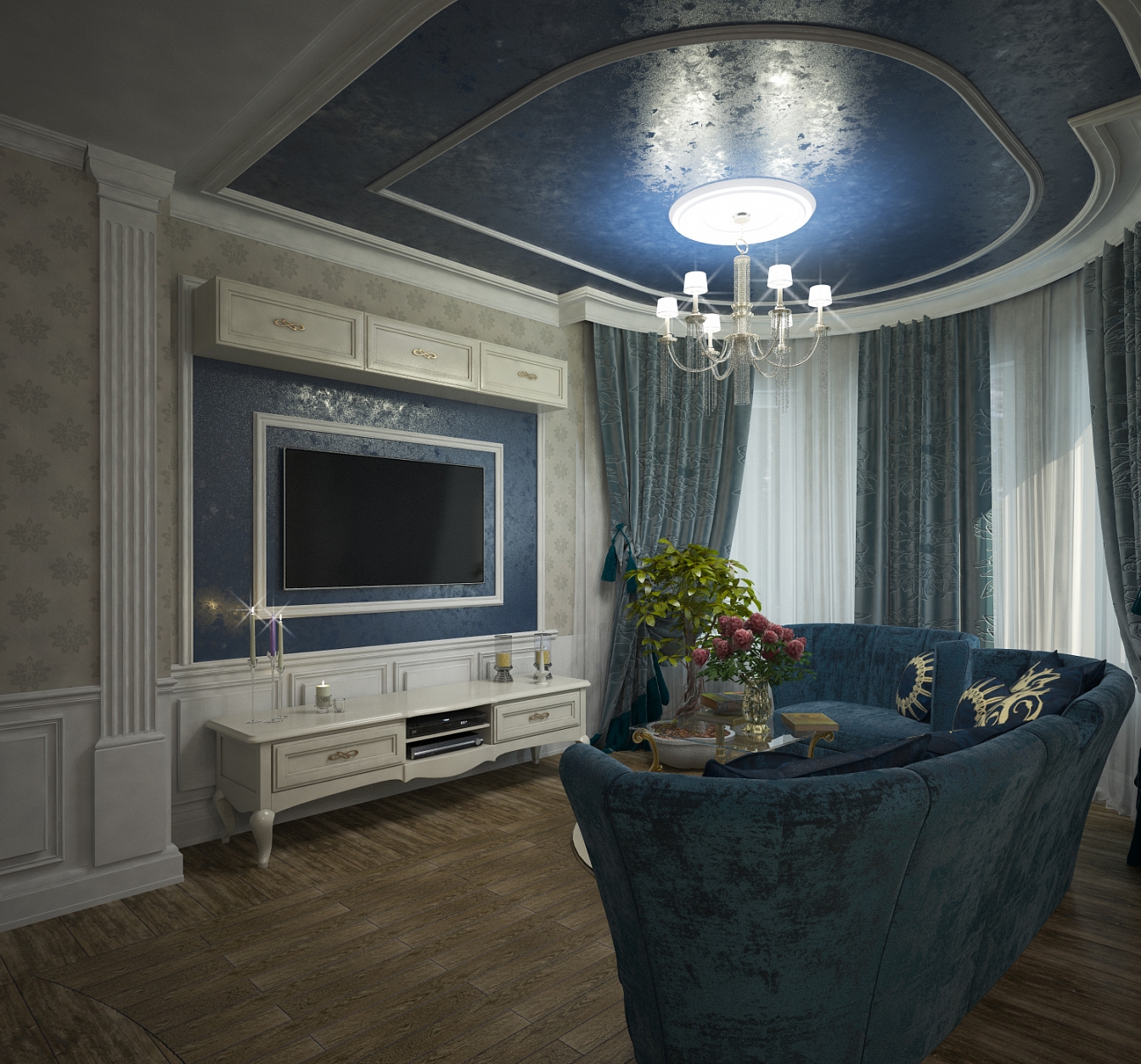 Разработка и реализация дизайн проекта коттеджа в поселке Ямное: каминный зал, фото 4 Разработка и реализация дизайн проекта коттеджа в поселке Ямное: каминный зал, фото 4