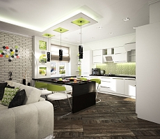 Дизайн проект для квартиры на Дурова: гостиная, фото 5