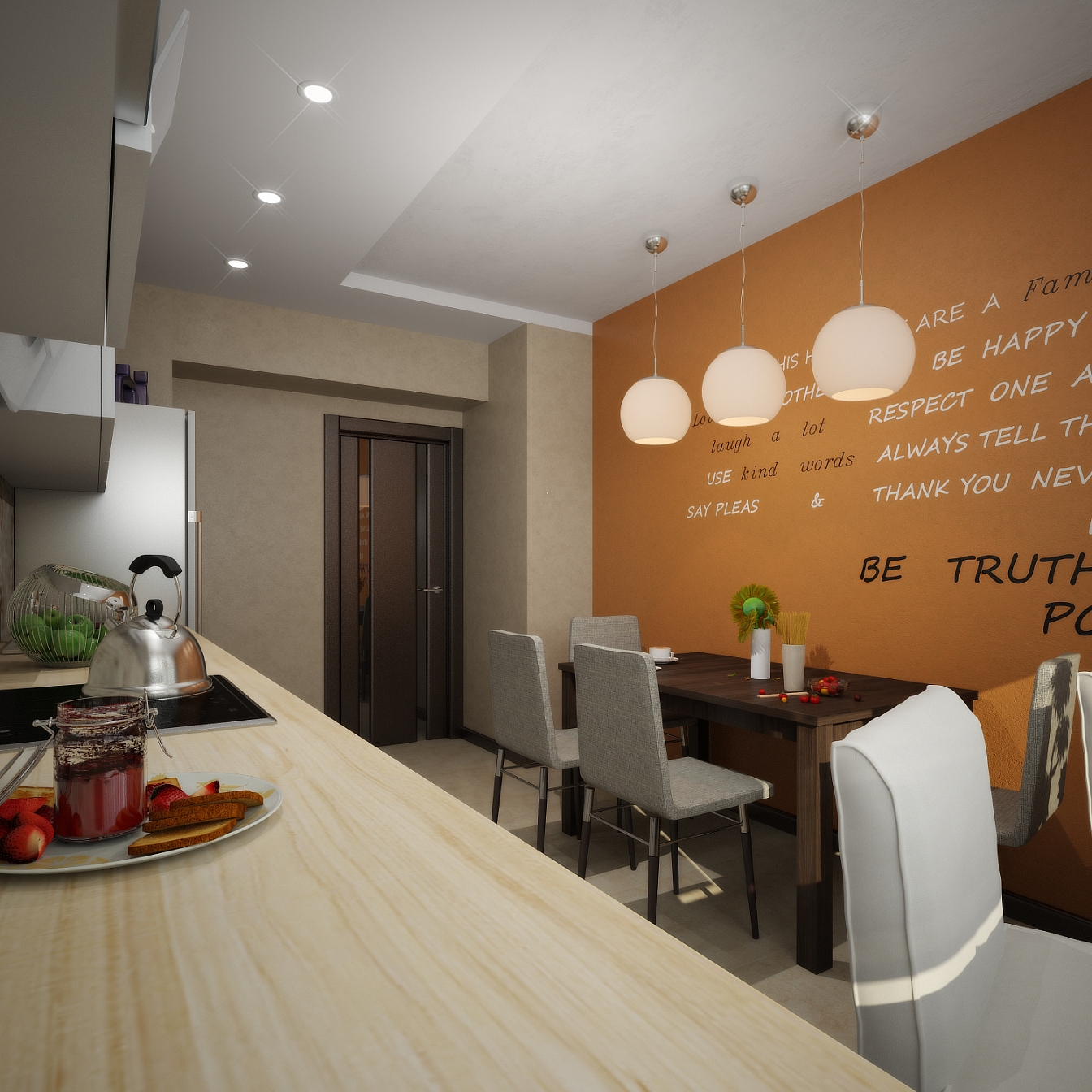 Дизайн проект дома на Владимира Невского: кухня, фото 5