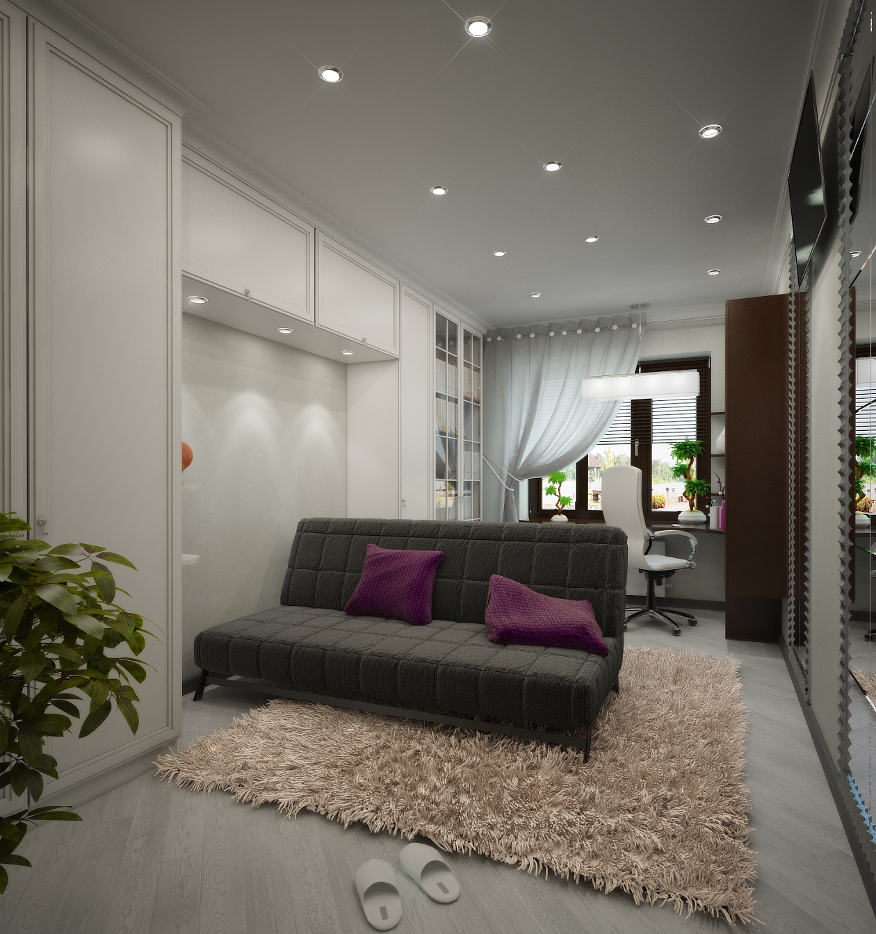 Разработка дизайна для квартиры на Одинцова: кабинет, фото 1