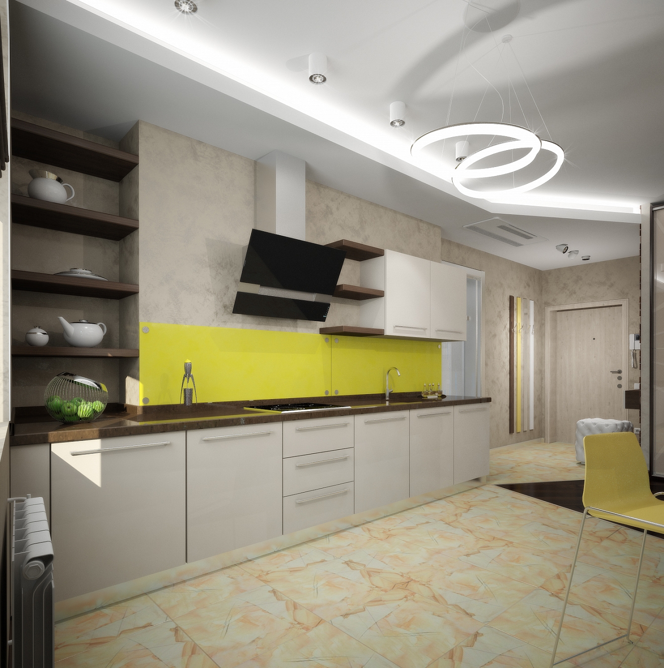 Разработка индивидуального дизайна для квартиры на Сакко и Ванцетти: кухня, фото 1