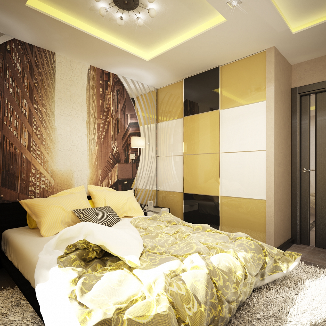 Дизайн проект дома на Владимира Невского: спальня, фото 2