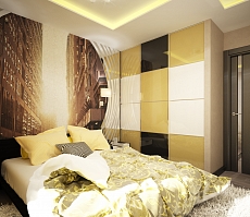 Дизайн проект дома на Владимира Невского: спальня, фото 2
