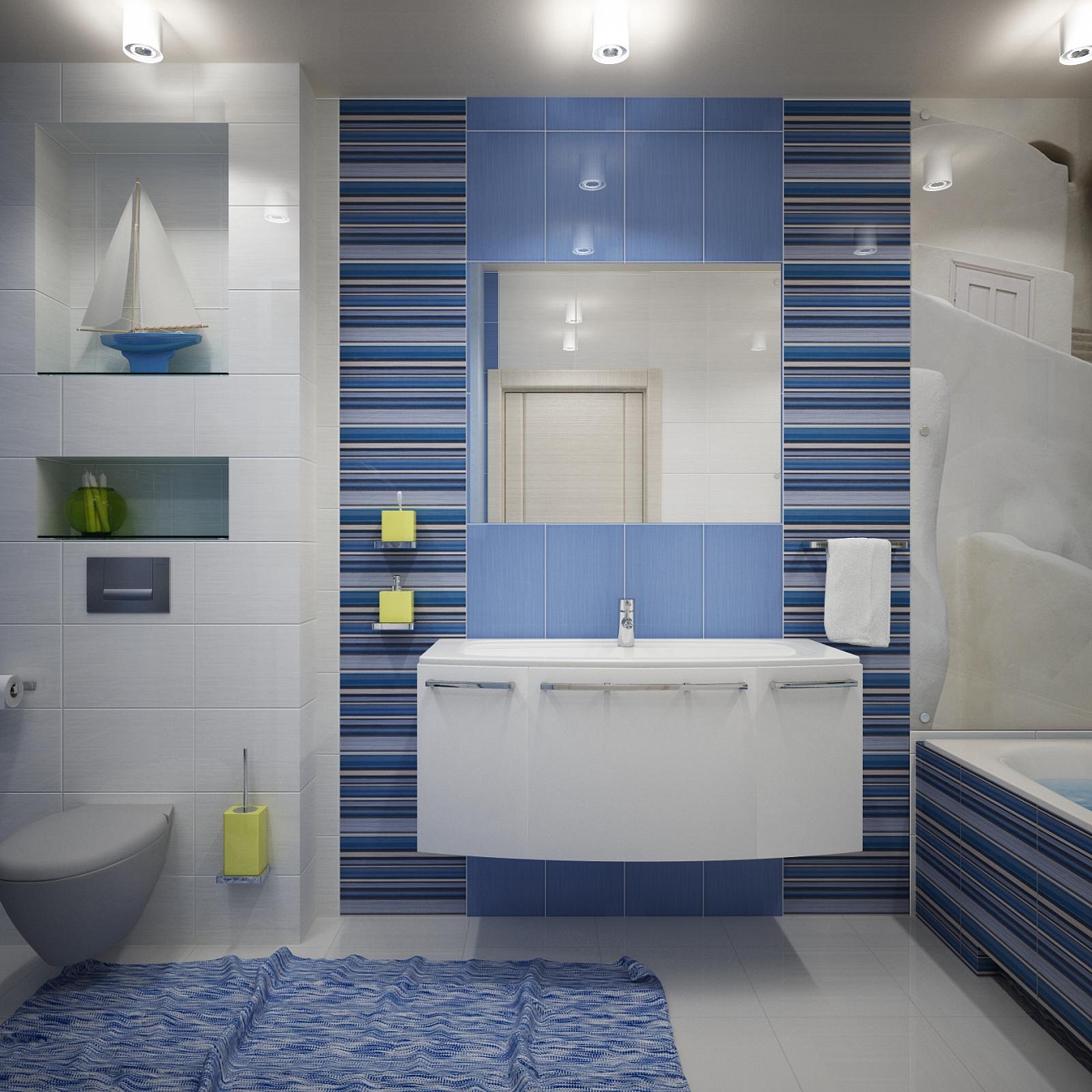 Дизайн проект квартиры на Большой Манежной 13: ванная комната, фото 2