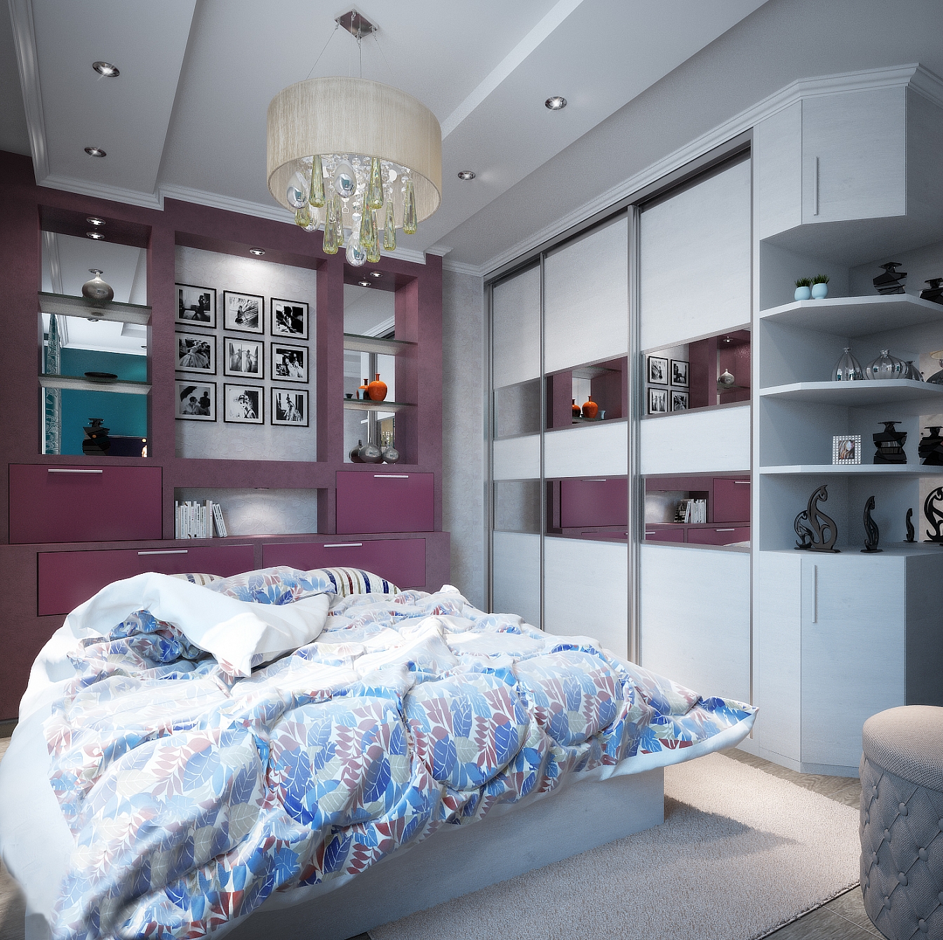 Дизайн интерьера квартиры на Фридриха Энгельса: спальня, фото 1