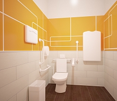 Разработка дизайна для представительства компании Лукойл: туалет, фото 5