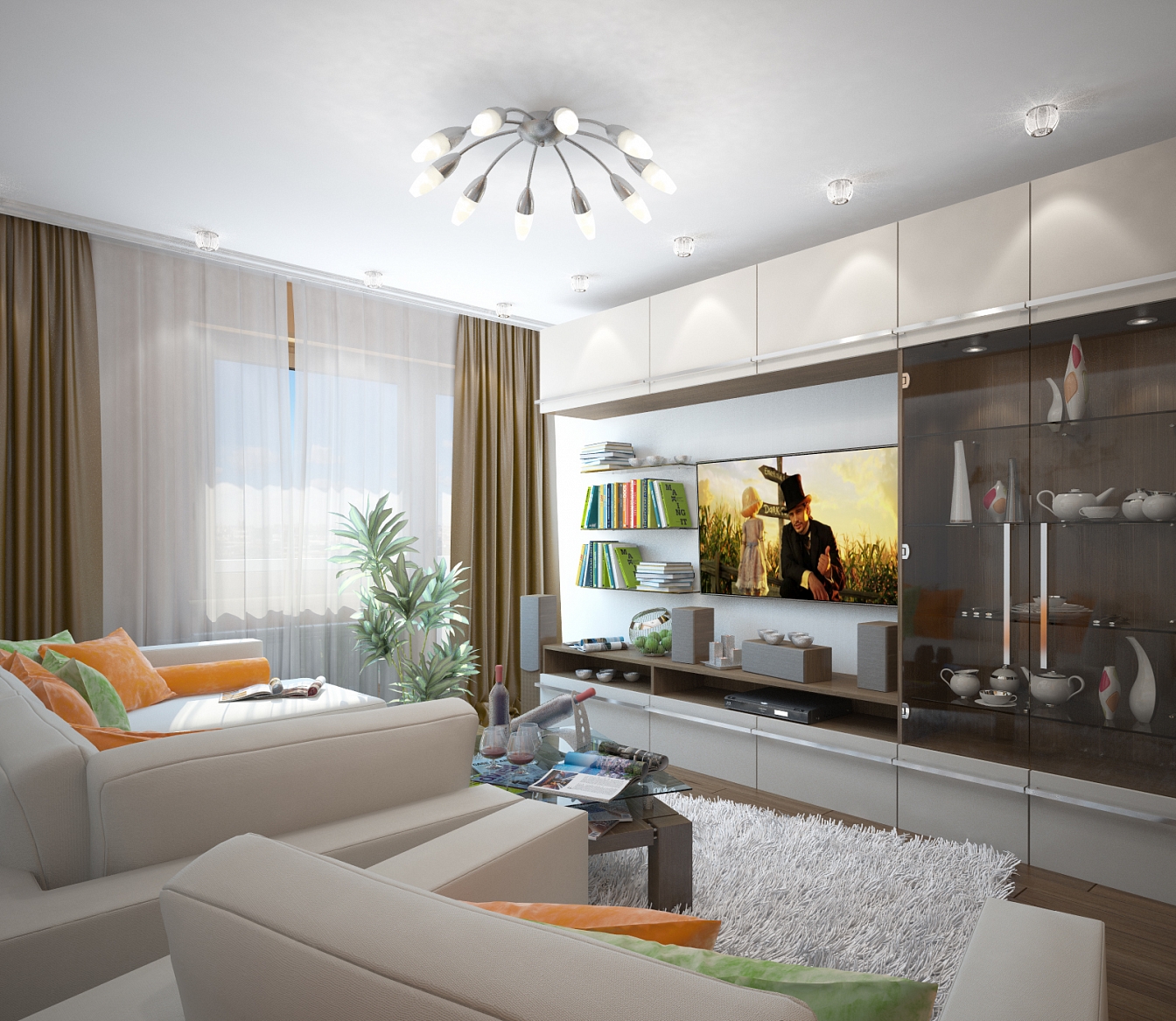 Дизайн интерьера квартиры на Фридриха Энгельса: гостиная, фото 4