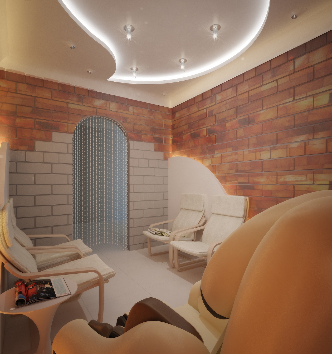 Разработка дизайна для офиса представительства компании Дешели: комната отдыха, фото 2