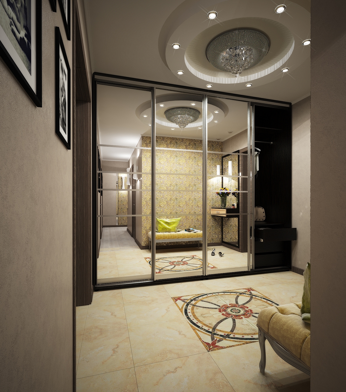 Дизайн проект интерьера квартиры на Тютчева: прихожая, фото 2