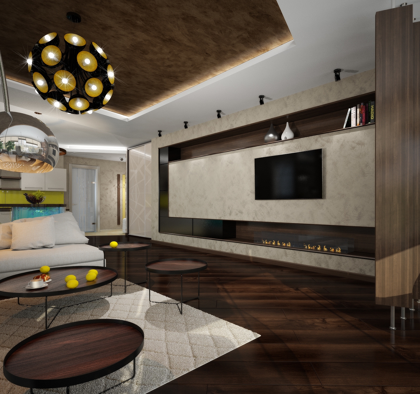 Разработка индивидуального дизайна для квартиры на Сакко и Ванцетти: гостиная, фото 3