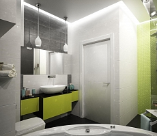 Дизайн проект квартиры на Кразнознаменной: ванная комната, фото 1