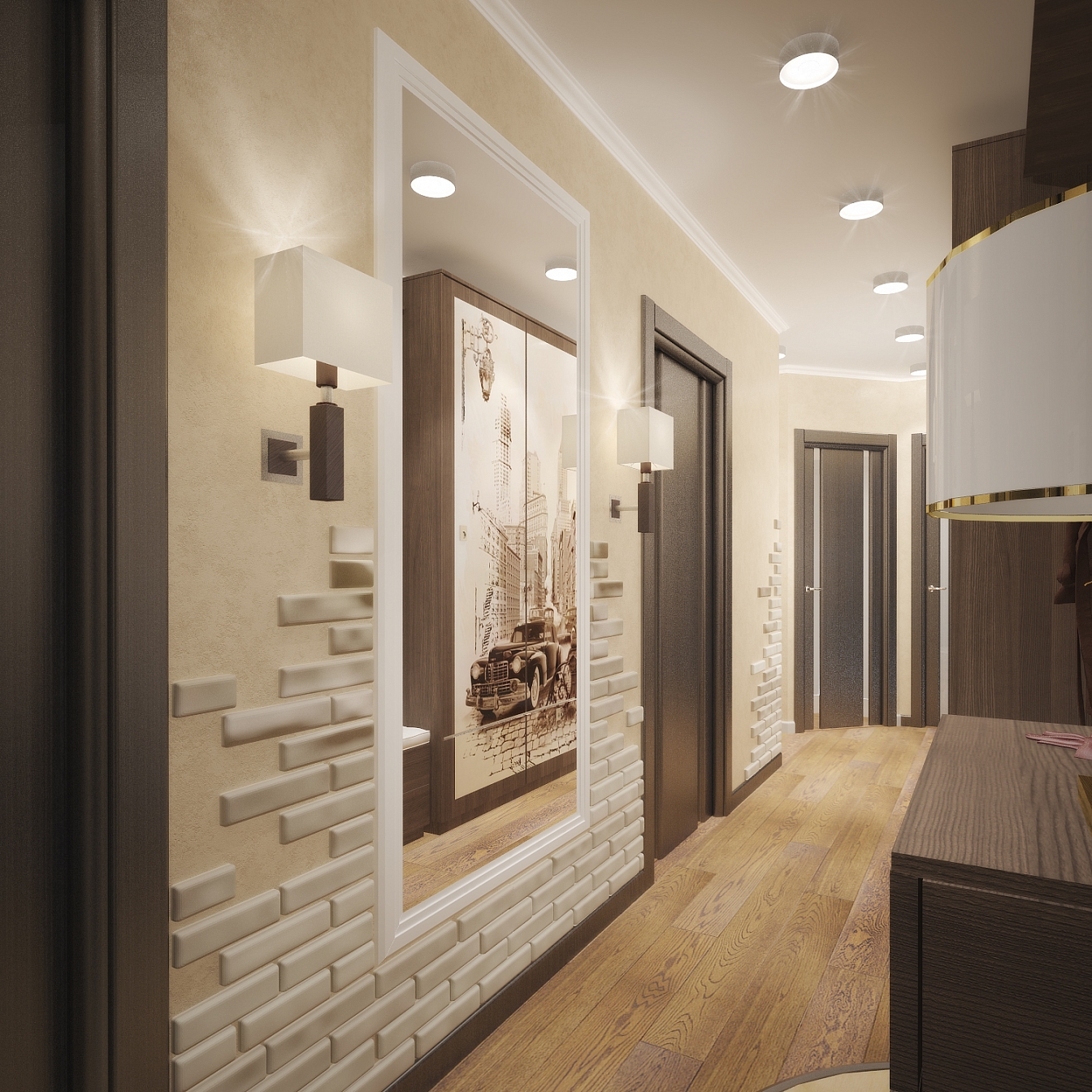 Дизайн интерьера квартиры на Фридриха Энгельса: прихожая, фото 1