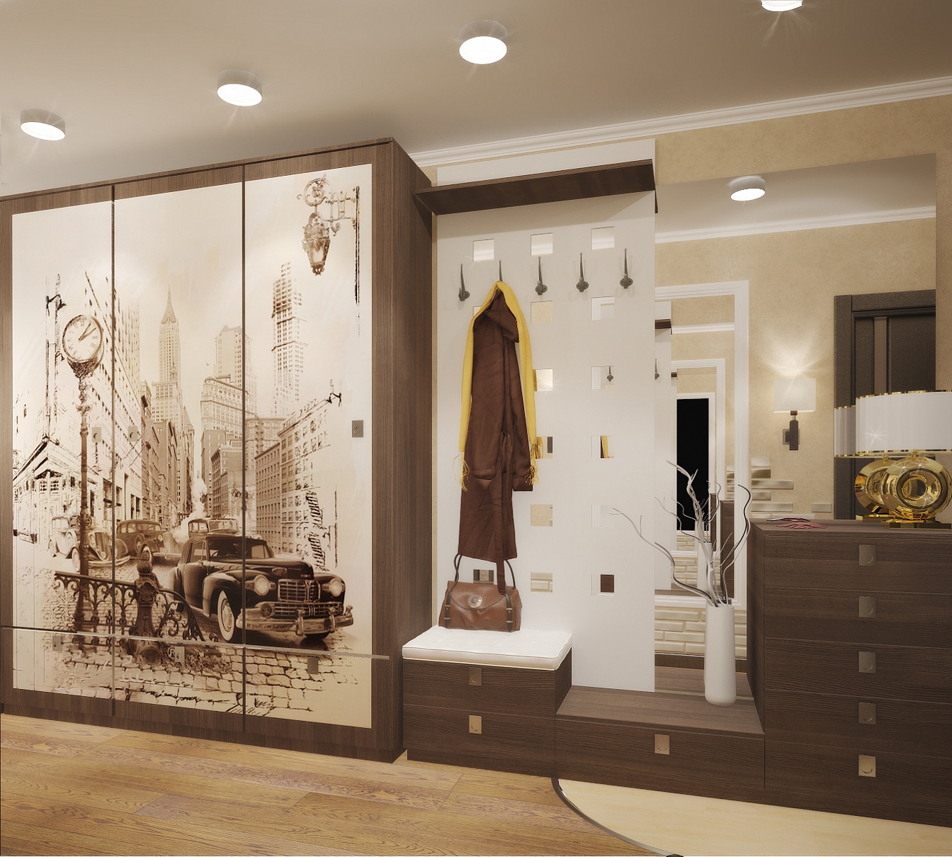 Дизайн интерьера квартиры на Фридриха Энгельса: прихожая, фото 3