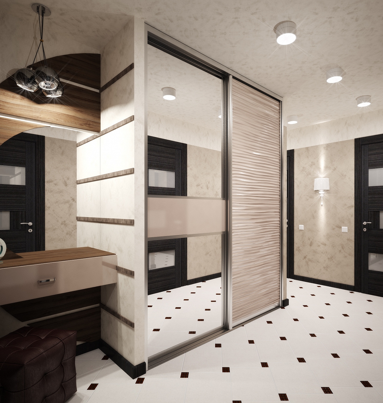 Дизайн проект квартиры на Олимпийском: прихожая, фото 2